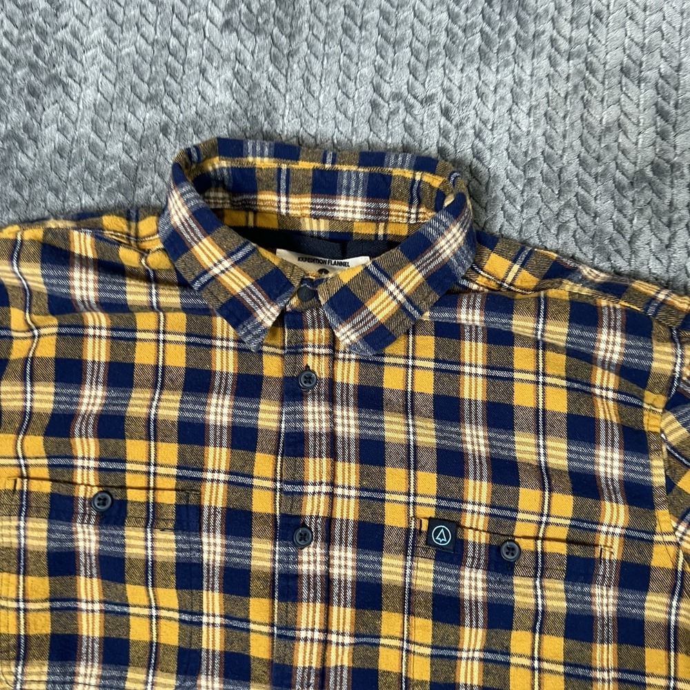 Adventure Expedition Flannel Shirt Mens XL Plaid Cotton Long Sleeve Adv3nture - Picture 2 of 9